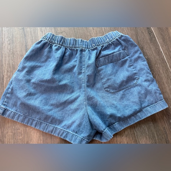 Uniqlo Blue Denim Elastic-Waist Women's Shorts - Picture 2 of 7